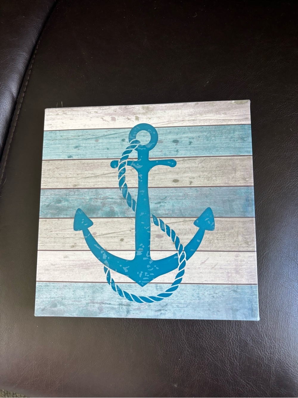 Turquoise Anchor Wall Art - Nautical Home Decor